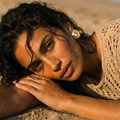 Fluid Form Pearl Studs