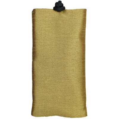 Poly Dupioni Silk Soft Eyeglass Case, Gold & Black