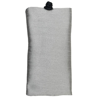 Poly Dupioni Silk Soft Eyeglass Case, Silver & Black