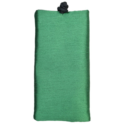 Poly Dupioni Silk Soft Eyeglass Case, Green & Black