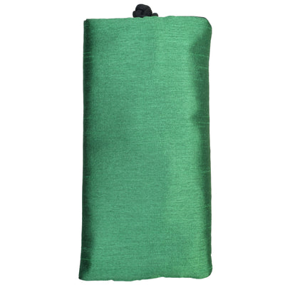 Poly Dupioni Silk Soft Eyeglass Case, Green & Black