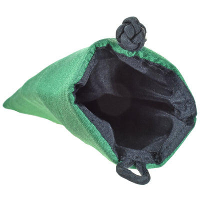 Poly Dupioni Silk Soft Eyeglass Case, Green & Black