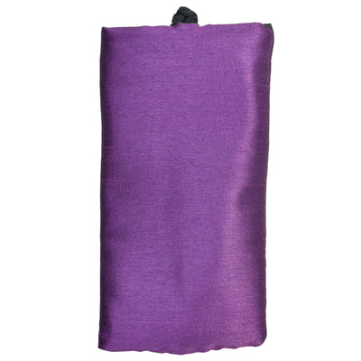 Poly Dupioni Silk Soft Eyeglass Case, Purple & Black
