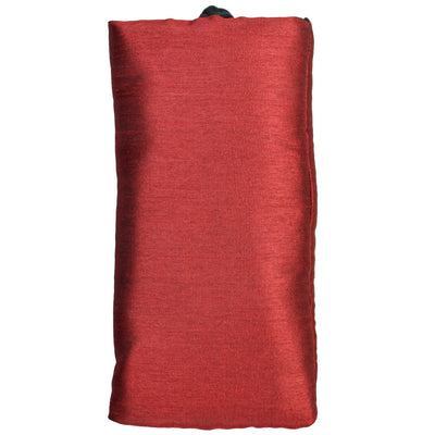 Poly Dupioni Silk Soft Eyeglass Case, Maroon & Black