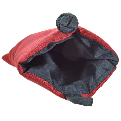 Poly Dupioni Silk Soft Eyeglass Case, Maroon & Black