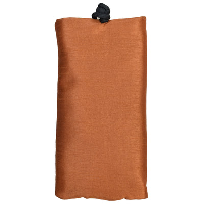 Poly Dupioni Silk Soft Eyeglass Case, Rust & Black