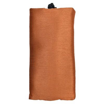 Poly Dupioni Silk Soft Eyeglass Case, Rust & Black