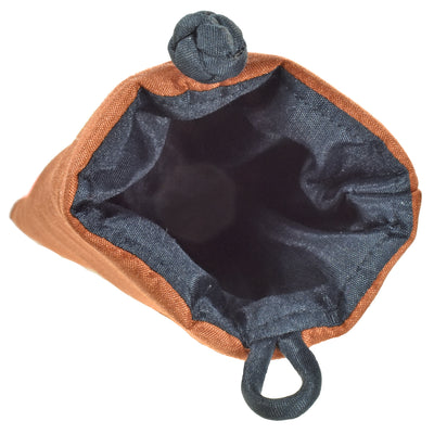 Poly Dupioni Silk Soft Eyeglass Case, Rust & Black