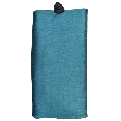 Poly Dupioni Silk Soft Eyeglass Case, Teal & Black