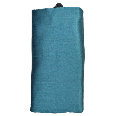 Poly Dupioni Silk Soft Eyeglass Case, Teal & Black