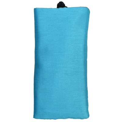 Poly Dupioni Silk Soft Eyeglass Case, Turquoise & Black