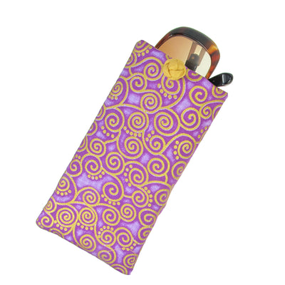 Cotton Soft Eyeglass Case, Purple