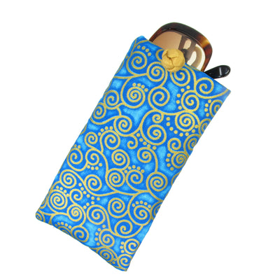 Cotton Soft Eyeglass Case, Turquoise