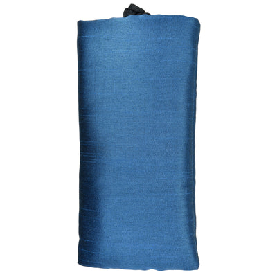 Poly Dupioni Silk Soft Eyeglass Case, Blue & Black