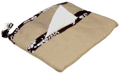 Coin Purse & Pouch, Quilted Canvas, Taupe