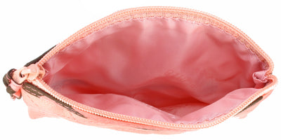 Coin Purse & Pouch, Quilted Canvas, Pink