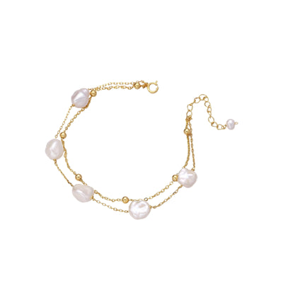 Baroque Pearl Layered Bracelet