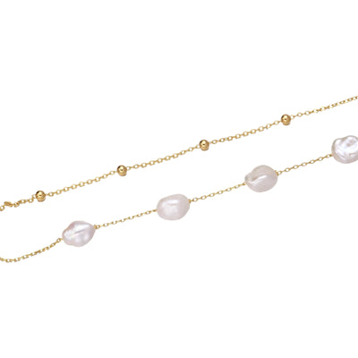 Baroque Pearl Layered Bracelet