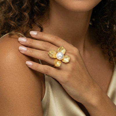 Blooming Pearl Statement Ring