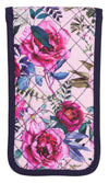 Quilted Cotton Soft Eyeglass Case, Pink Floral