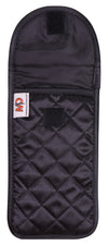 Quilted Satin Soft Eyeglass Case, Black (with no front bow)