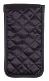 Quilted Satin Soft Eyeglass Case, Black (with no front bow)