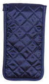 Quilted Satin Soft Eyeglass Case, Dark Blue (with no front bow)