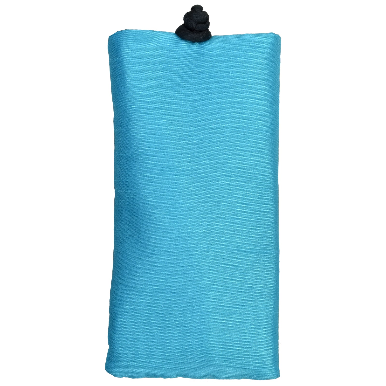 Poly Dupioni Silk Soft Eyeglass Case, Turquoise & Black