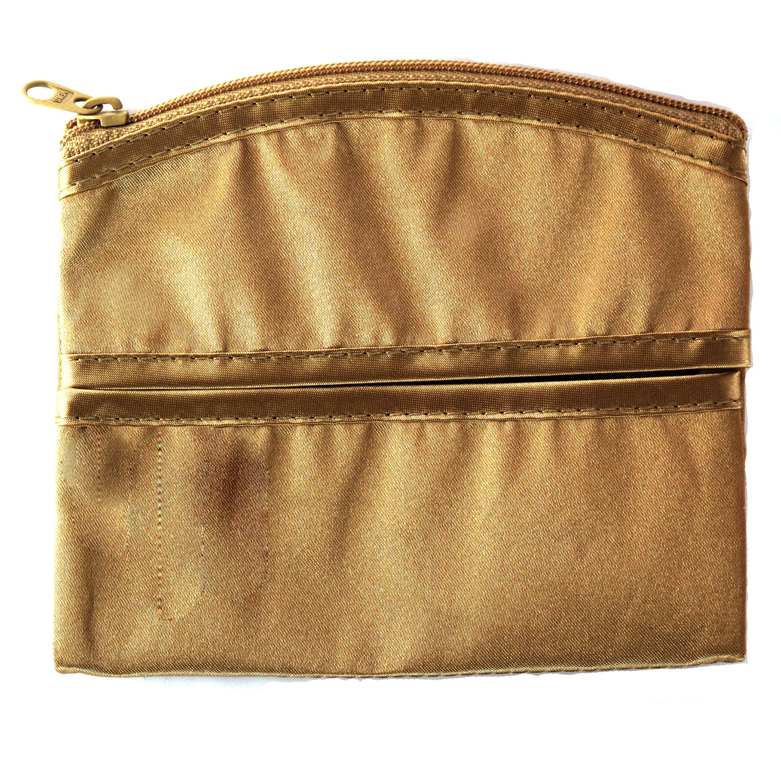 Coin Purse & Pouch, Satin Fabric, Gold