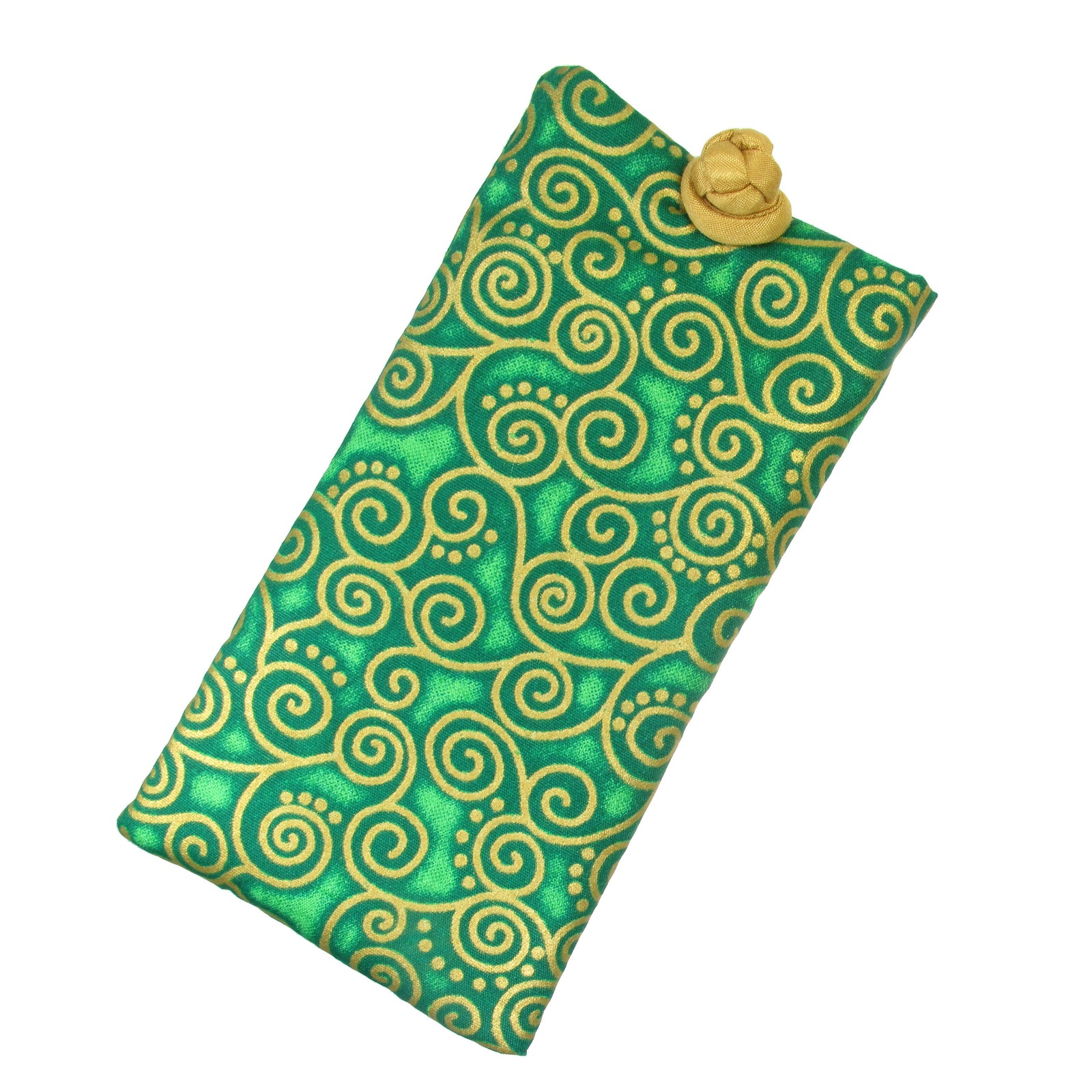 Cotton Soft Eyeglass Case, Green