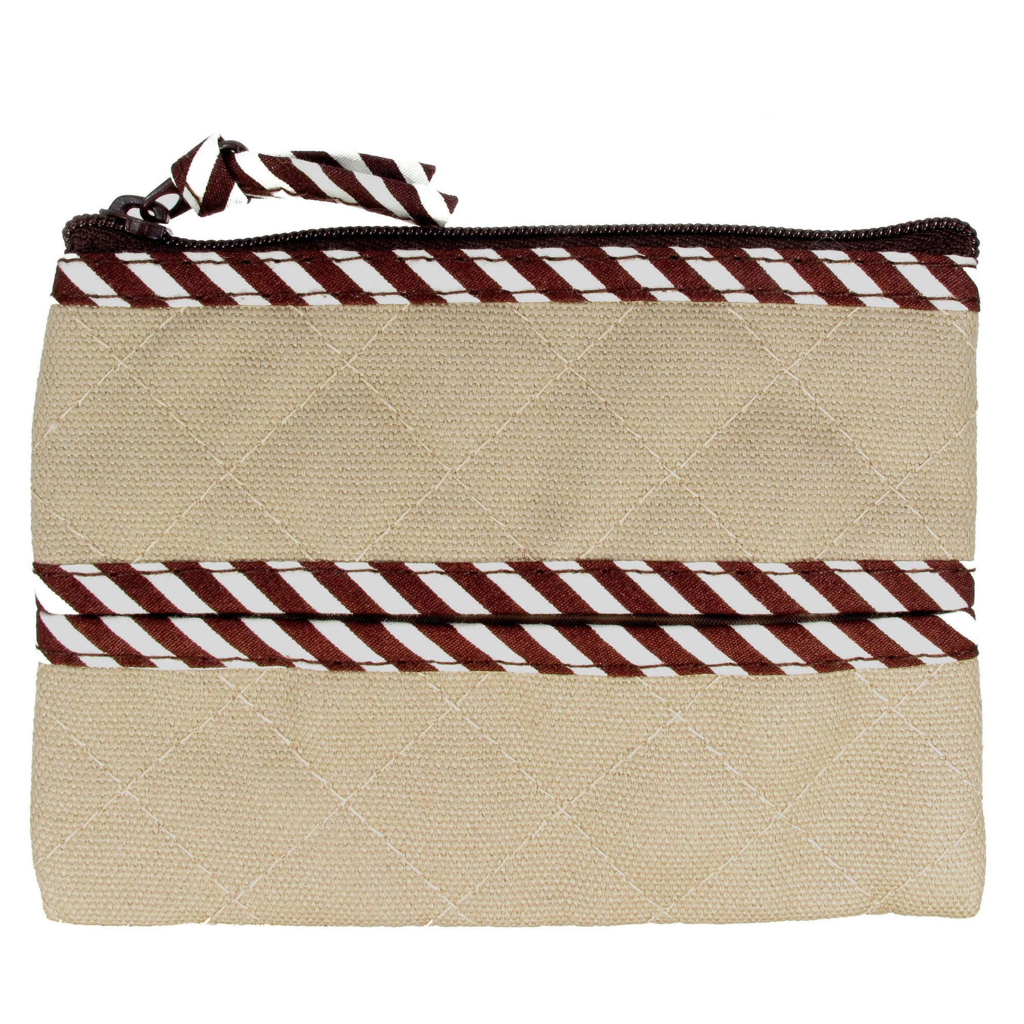 Coin Purse & Pouch, Quilted Canvas, Khaki